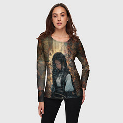 Лонгслив женский Темнокожая красавица, цвет: 3D-принт — фото 2
