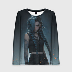 Лонгслив женский Джинкс в реалистичном стиле, цвет: 3D-принт
