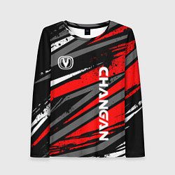 Лонгслив женский Changan - Red sport, цвет: 3D-принт