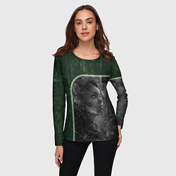 Лонгслив женский Боевая девушука-киборг, цвет: 3D-принт — фото 2