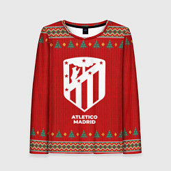 Лонгслив женский Atletico Madrid new year, цвет: 3D-принт