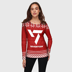 Лонгслив женский Новогодний Seventeen, цвет: 3D-принт — фото 2