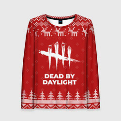 Лонгслив женский Новогодний Dead by Daylight с оленями, цвет: 3D-принт