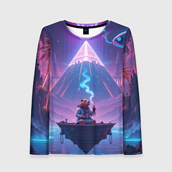 Лонгслив женский Психоделическая капибара, цвет: 3D-принт