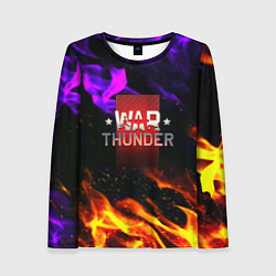 Женский лонгслив Warthunder neon flame