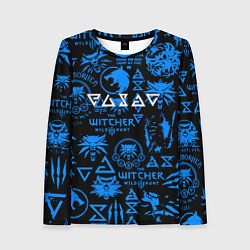 Женский лонгслив The Witcher logo pattern