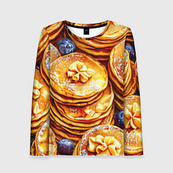 Лонгслив женский Блинчики, цвет: 3D-принт