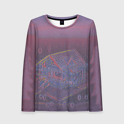 Лонгслив женский Домик в лесу, цвет: 3D-принт