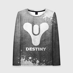 Лонгслив женский Destiny - grey gradient, цвет: 3D-принт