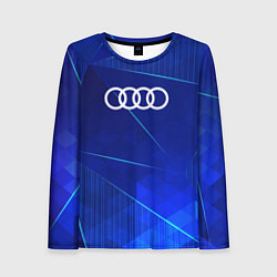 Лонгслив женский Audi blue poly, цвет: 3D-принт