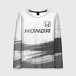 Лонгслив женский Honda - white gradient посередине, цвет: 3D-принт