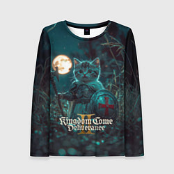 Лонгслив женский Kingdom Come Deliverance 2 котенок рыцарь, цвет: 3D-принт