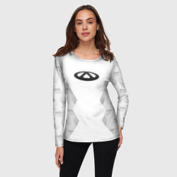 Лонгслив женский Chery white poly, цвет: 3D-принт — фото 2
