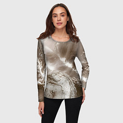 Лонгслив женский Песок и вода, цвет: 3D-принт — фото 2
