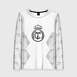 Лонгслив женский Real Madrid white poly, цвет: 3D-принт