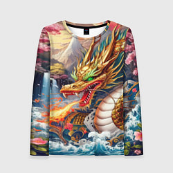 Лонгслив женский Dragon tattoo - irezumi, цвет: 3D-принт