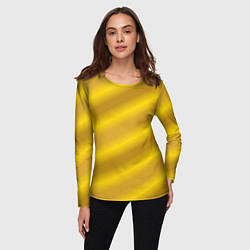Лонгслив женский Золотой градиент, цвет: 3D-принт — фото 2