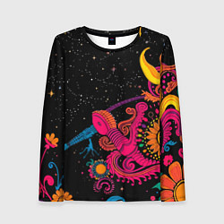 Женский лонгслив Psychedelic abstract art