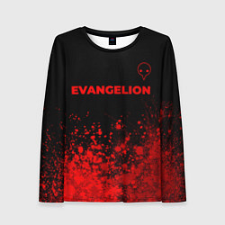 Лонгслив женский Evangelion - red gradient посередине, цвет: 3D-принт