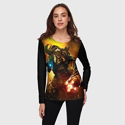 Лонгслив женский Дум - кибердемон, цвет: 3D-принт — фото 2