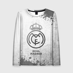 Лонгслив женский Real Madrid - white gradient, цвет: 3D-принт