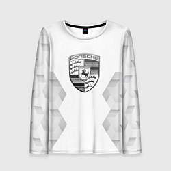 Лонгслив женский Porsche white poly, цвет: 3D-принт