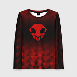 Лонгслив женский Bleach red poly, цвет: 3D-принт