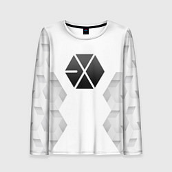 Лонгслив женский Exo white poly, цвет: 3D-принт
