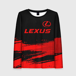 Лонгслив женский Lexus - red gradient посередине, цвет: 3D-принт