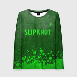 Лонгслив женский Slipknot - green gradient посередине, цвет: 3D-принт