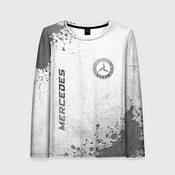 Лонгслив женский Mercedes - white gradient вертикально, цвет: 3D-принт