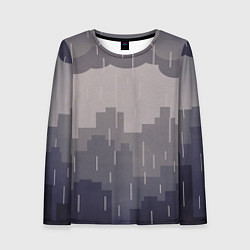 Лонгслив женский Вечерний дождь, цвет: 3D-принт