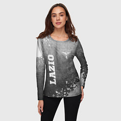 Лонгслив женский Lazio - grey gradient вертикально, цвет: 3D-принт — фото 2