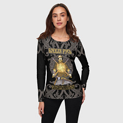 Лонгслив женский Боевая Русь русский богатырь, цвет: 3D-принт — фото 2