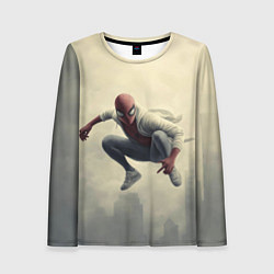 Лонгслив женский Человек паук в прыжке, цвет: 3D-принт
