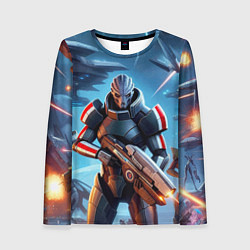 Лонгслив женский Mass Effect - space fantasy, цвет: 3D-принт