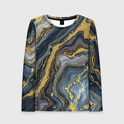 Женский лонгслив Золотые диагонали