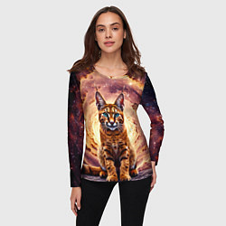 Лонгслив женский Каракет в космосе, цвет: 3D-принт — фото 2