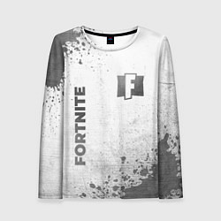Женский лонгслив Fortnite - white gradient вертикально