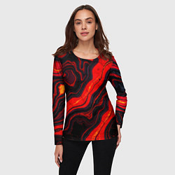 Лонгслив женский Срез магматической породы, цвет: 3D-принт — фото 2