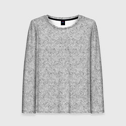 Лонгслив женский Текстура в тонкую полоску серый, цвет: 3D-принт