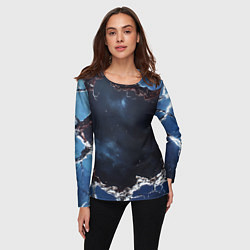 Лонгслив женский Объемная дыра в стене текстура, цвет: 3D-принт — фото 2