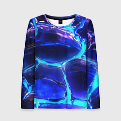 Женский лонгслив Объемные плиты в неоновом свечение