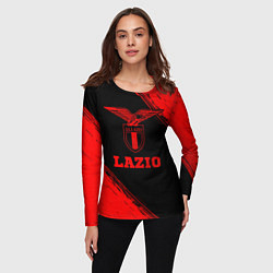 Лонгслив женский Lazio - red gradient, цвет: 3D-принт — фото 2