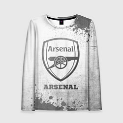 Лонгслив женский Arsenal - white gradient, цвет: 3D-принт