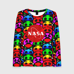 Женский лонгслив NASA smile