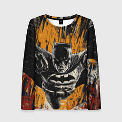 Лонгслив женский Бэтмен супергерой, цвет: 3D-принт