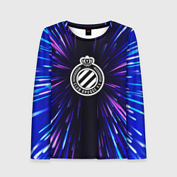 Лонгслив женский Club Brugge neon energy, цвет: 3D-принт