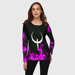 Лонгслив женский Quake fire neon, цвет: 3D-принт — фото 2