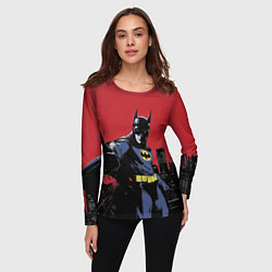 Лонгслив женский Бэтмен показывает класс, цвет: 3D-принт — фото 2